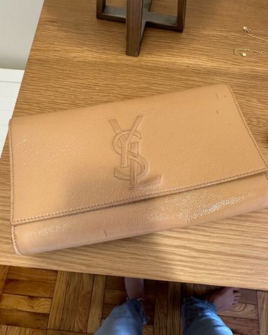 【関税&送料込】Saint Laurent Dark Beige Pochette $650 YSL Uptown Pouch in Dark Beige | Pickle