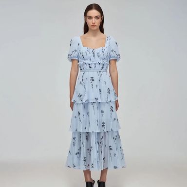 Selft Portrait Blue Floral Silhouette Ch | Pickle