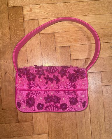 STAUD TOMMY BEADED BAG STAUDINES PINK | Pickle