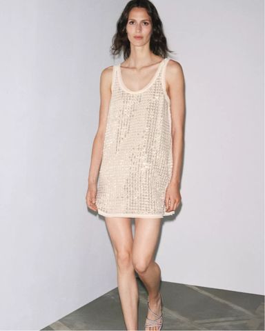 Zara Beaded Drop Waist Mini Dress | Pickle
