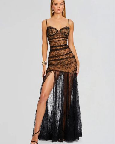 Retrofete Black Lace Dress | Pickle