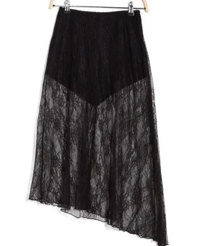 ★RAIVE★ Lace Long Skirt in Black VW4SS12710 Lace Long Skirt in Black VW4SS127-10 - 레이브