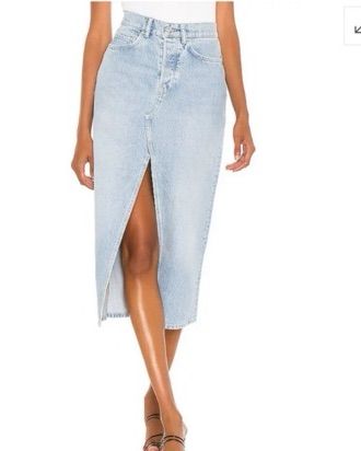 【ALICE + OLIVIA】 ia two-tone denim maxi skirt Alice + Olivia Rye Two-Tone Denim Maxi Skirt | Saks Fifth Avenue