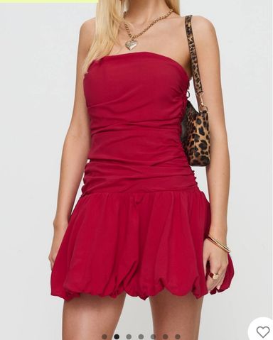 安心★関税込み★ZARA★PUFF HEM MINI DRESS Zara Puff Hem Red Mini Dress | Pickle