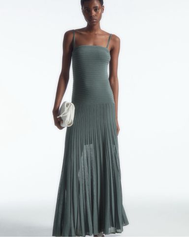 Cos waisted dress with pleats cheap