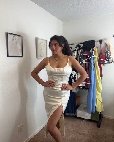Anine Bing Ivory Satin Slip Dress | Pickle