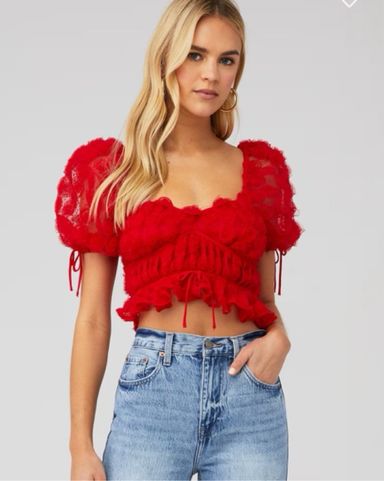 トップス Realisation par KAIA tops Realisation Par Kaia Hearts Top | Pickle