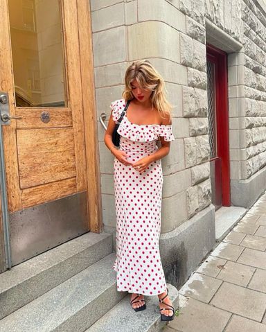 The Iggy Yellow Polka Dot | Silk Slip Dress | Réalisation Par