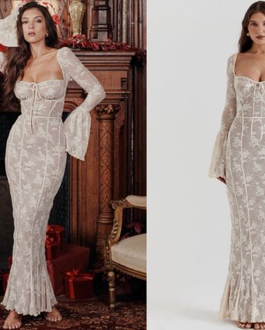 スーツ・フォーマル・ドレス House of cb SEREN dress wedding House of CB Seren Dress White | Pickle
