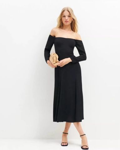 オフショルワンピース★Tory Burch★OFF-SHOULDER MESH DRESS Tory Burch off-shoulder long-sleeved Dress | Black | FARFETCH