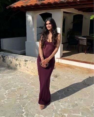 【SCULPTOR】2way Shawl Maxi Dress Deep Wine MUSINSA公式 | SCULPTOR 2way Shawl Maxi Dress Deep Wine