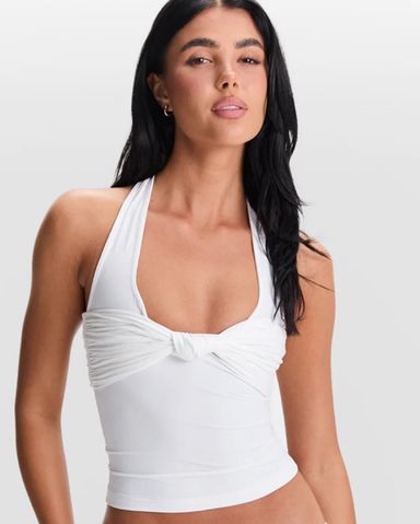 トップス tankair HALF MOON HALTER Half Moon Halter in Soybean - Tank Air