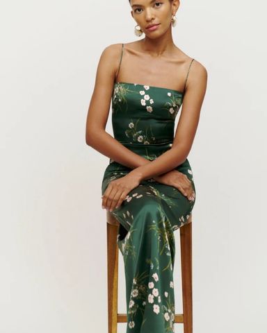 Reformation dress green hot sale