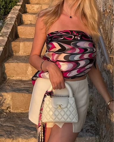 み*ん様 EMILIO PUCCI SILK ビジュー付きターバン Pucci Silk Satin Crepe Fabric/Floral Design Tunic Fabric