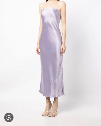 BHLDN Mia Strapless Satin Column Maxi | Pickle