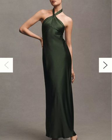 【BHLDN】アメリア ディープV サテン マキシドレス BHLDN Amelia Deep-V Satin Maxi Dress | Anthropologie