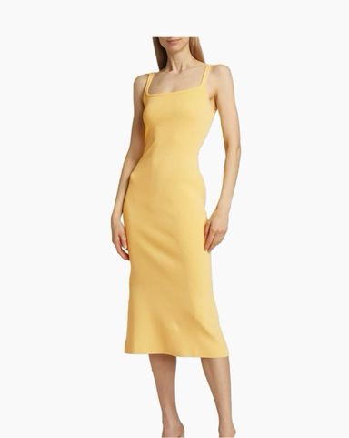 Jason Wu Yellow Knit Midi Dress | Pickle
