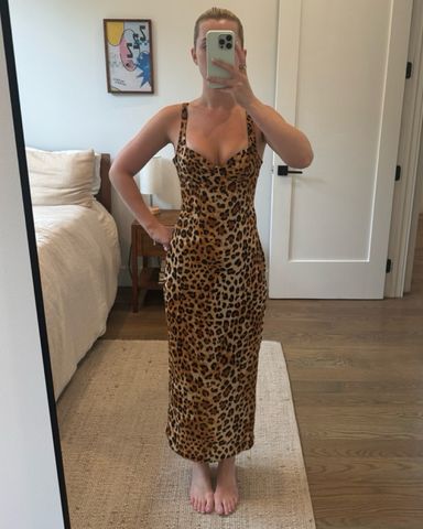 Zara leopard maxi dress cheap
