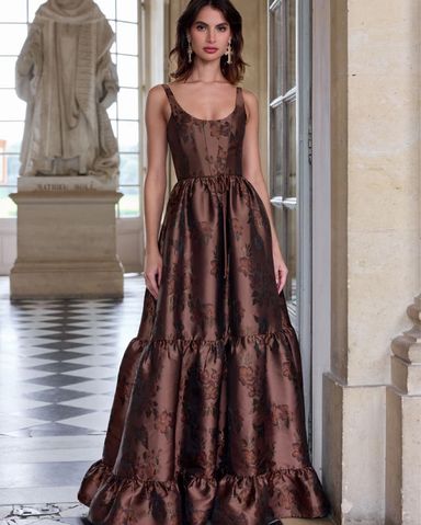 V Chapman Brown Long Dress | Pickle