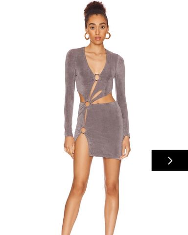 Jaded London Zarco Asymmetric Mini Dres | Pickle