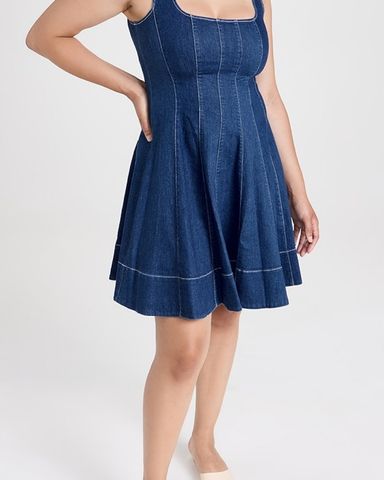 Staud Wells Mini Dress in Blue | Pickle