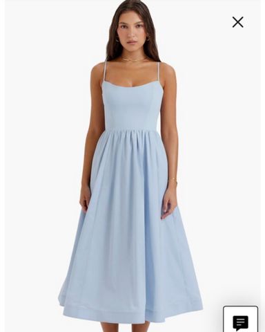 House of CB Carmen ワンピース Size S HOUSE OF CB Carmen Blue Cotton S Dress | Pickle