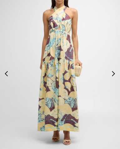 【Veronica Beard】 Lucineペイズリーシルク maxiドレス Veronica Beard Lucine Halter Maxi Dress - Bergdorf Goodman