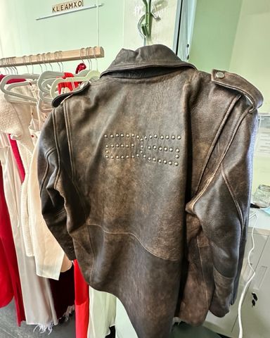 Vintage Misdemeanor Patch Suede Coat | Pickle