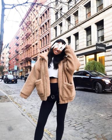 KHY Shaggy Faux Fur Oversized Coat S/M | Pickle