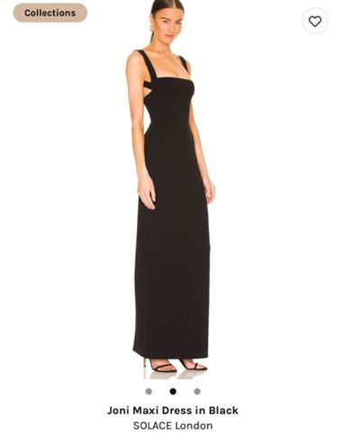 ワンピース SOLACE LONDON Woman Dress Black OS42039 BLACK Solace London // Black One Shoulder Maxi Dress – VSP Consignment