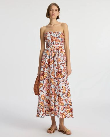 パーティードレス ZIMMERMANN august linen bandeau dress 1982DRS242 Zimmermann August Bandeau Midi Dress | italist