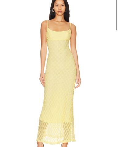 Amanda Uprichard - Yellow Jacquard Dress | Pickle