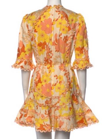 オールインワン・サロペット Zimmermann Multicolour Floral Linen Dress Zimmermann Tempo Disc-embellished Floral Linen-silk Gown | Lyst
