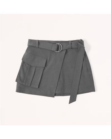 ★ DIAGONAL★ PLEATS WRAP SKIRT grey DA251SK02GR Didi Pleated Skirt | Aritzia US