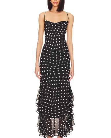 美品◇Herlipto Tiered Polka-Dot Long Dress Her lip to on X: 