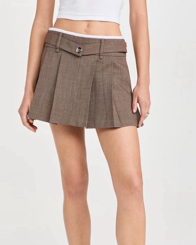 【PALE JADE】送料・関税込 Small Pleats Skirt ☆PALE JADE☆ Small Pleats Skirt 2colors 【送料0/関税0】