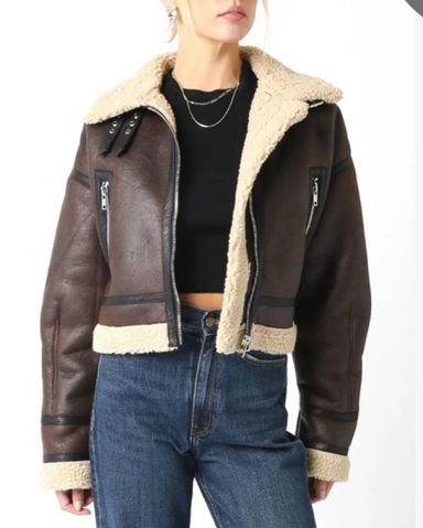 Helsa Faux Leather Cropped Jacket | Pickle