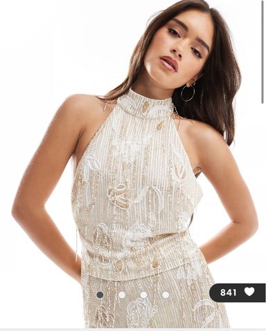 Zara Rhinestone Halter Top | Pickle