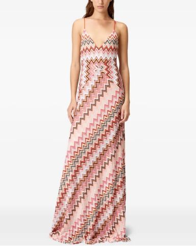 オールインワン・サロペット Missoni Fitted Maxi Dress Missoni single-shoulder Maxi Dress | Red | FARFETCH