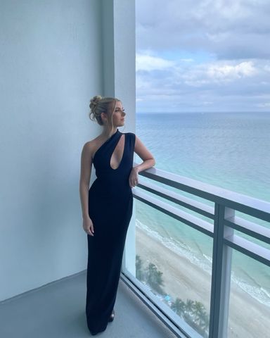 Solace London Black Krista Maxi Dress | Pickle