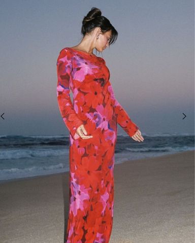 【関税&送料込】Loewe Dresses MultiColour Loewe Printed Mesh Maxi Dress | Pickle