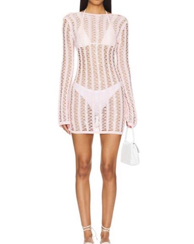 Ganni Pink Crochet Dress | Pickle