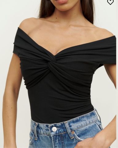 トップス REFORMATION Kemmy Black Top Reformation Cristina Top In Black | Pickle