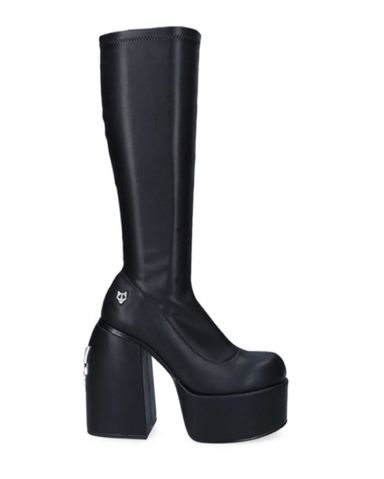 【Naked Wolfe】関税/送料込み Sassy Black Naked Wolfe Sassy Black Stretch Platform Boots | Saks Fifth