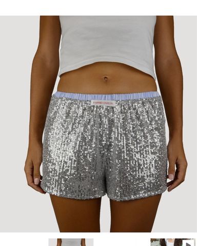 ショートパンツ overdue flair : 25SS / SEQUIN MINI SHORTS (SILVER) SIEDRES Dash Short in Silver | FWRD
