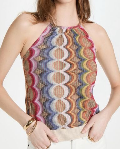 【HI FI FNK】Kron Striped Knit Gen Z Multicolored Striped Patchwork Long Ribbed Knit Skinny