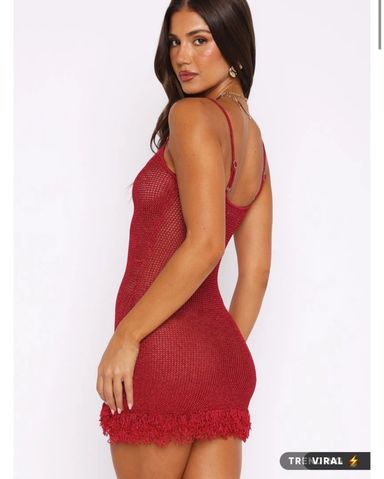 White Fox Knit Mini Dress | Pickle