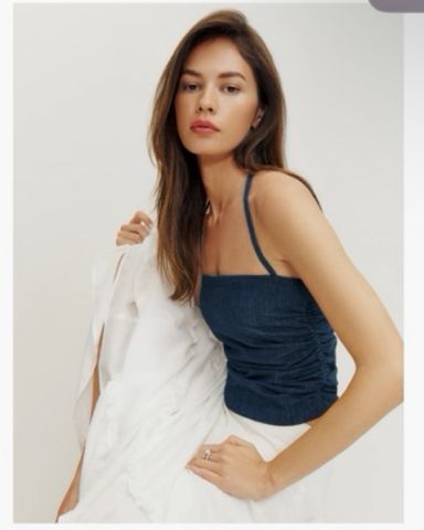 Reformation リフォーメーション ルシンダ デニム トップ Reformation Lucinda Denim Top | Pickle