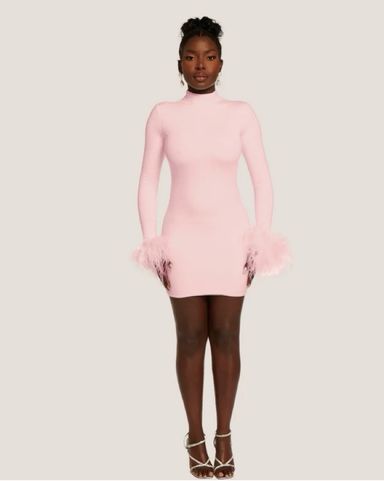 ポンチョ・ケープ TALLER MARMO Taller Marmo Feather Trim Dress | Pickle