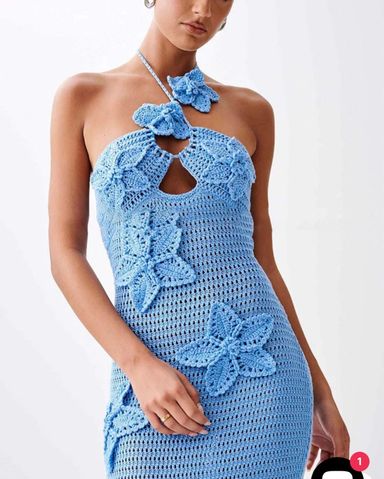 Meshki Floral Crochet Maxi Dress Kyla | Pickle